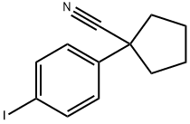 1-(4-碘苯基)环戊烷甲腈 结构式