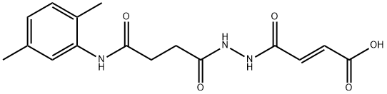 (E)-4-{2-[4-(2,5-dimethylanilino)-4-oxobutanoyl]hydrazino}-4-oxo-2-butenoic acid Struktur