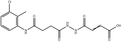 (E)-4-{2-[4-(3-chloro-2-methylanilino)-4-oxobutanoyl]hydrazino}-4-oxo-2-butenoic acid Struktur