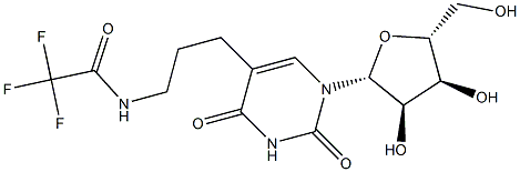 5-[3-[(Trifluoroacetyl)amino]propyl]uridine 结构式