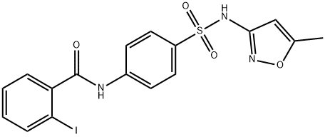 2-iodo-N-(4-{[(5-methyl-3-isoxazolyl)amino]sulfonyl}phenyl)benzamide 结构式