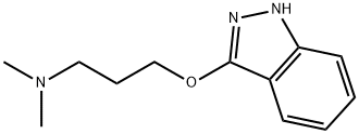 1-Propanamine, 3-(1H-indazol-3-yloxy)-N,N-dimethyl- 化学構造式