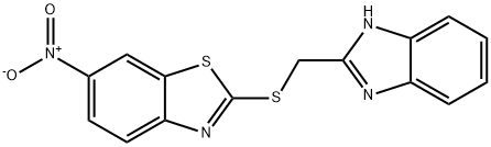 2-[(1H-benzimidazol-2-ylmethyl)sulfanyl]-6-nitro-1,3-benzothiazole Struktur