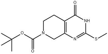 tert-butyl 4-hydroxy-2-(methylthio)-5,8-dihydropyrido[3,4-d]pyrimidine-7(6H)-carboxylate, 338739-81-4, 结构式