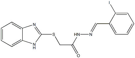 2-(1H-benzimidazol-2-ylsulfanyl)-N'-(2-iodobenzylidene)acetohydrazide Structure