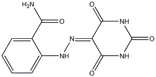 2-[2-(2,4,6-trioxotetrahydro-5(2H)-pyrimidinylidene)hydrazino]benzamide,342783-92-0,结构式