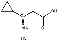 (S)-3-amino-3-cyclopropylpropanoic acid hydrochloride Structure