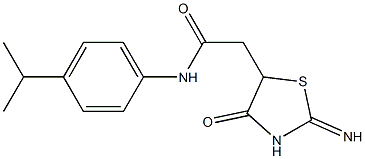 2-(2-imino-4-oxo-1,3-thiazolidin-5-yl)-N-(4-isopropylphenyl)acetamide Structure