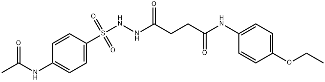 4-(2-{[4-(acetylamino)phenyl]sulfonyl}hydrazino)-N-(4-ethoxyphenyl)-4-oxobutanamide Structure