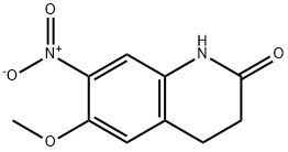 6-methoxy-7-nitro-3,4-dihydroquinolin-2(1H)-one 化学構造式