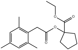 ethyl 1-(2-mesitylacetoxy)cyclopentanecarboxylate Structure