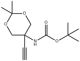 Tert-Butyl-5-ethynyl-2,2-dimethyl-1,3-dioxan-5-ylcarbamate Struktur