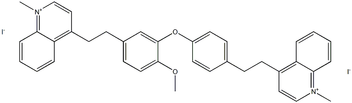 4-[2-[4-[2-methoxy-5-[2-(1-methylquinolin-1-ium-4-yl)ethyl]phenoxy]phenyl]ethyl]-1-methyl-quinolin-1-ium diiodide, 365542-47-8, 结构式