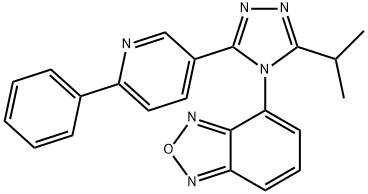 4-[3-(1-Methylethyl)-5-(6-phenyl-3-pyridinyl)-4H-1,2,4-triazol-4-yl]-2,1,3-benzoxadiazole Structure