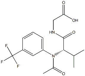 Glycine, N-acetyl-N-[3-(trifluoromethyl)phenyl]valyl- Struktur