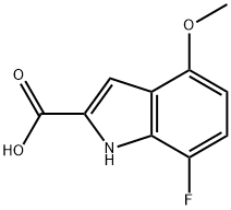 1H-Indole-2-carboxylic acid, 7-fluoro-4-methoxy- Struktur