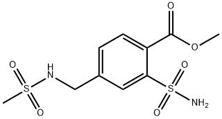 methyl 4-(methylsulfonamidomethyl)-2-sulfamoylbenzoate Structure