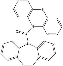5-(10H-phenothiazin-10-ylcarbonyl)-10,11-dihydro-5H-dibenzo[b,f]azepine Structure