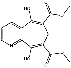 dimethyl 5,9-dihydroxy-7H-cyclohepta[b]pyridine-6,8-dicarboxylate Struktur