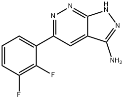 5-(2,3-二氟苯基)-1H-吡唑并[3,4-C]哒嗪-3-胺 结构式