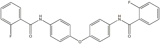 2-fluoro-N-(4-{4-[(2-fluorobenzoyl)amino]phenoxy}phenyl)benzamide Struktur