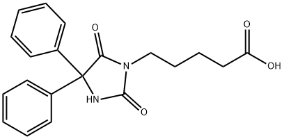 5-(2,5-dioxo-4,4-diphenylimidazolidin-1-yl)pentanoic acid Structure
