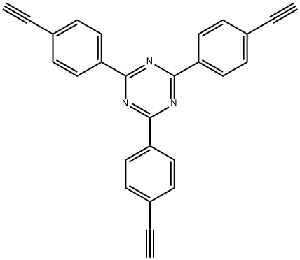 トリス(4-エチニルフェニル)-1,3,5-トリアジン 化学構造式
