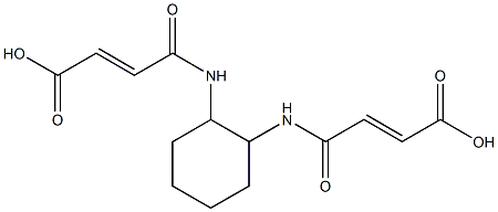 (E)-4-[(2-{[(E)-4-hydroxy-4-oxo-2-butenoyl]amino}cyclohexyl)amino]-4-oxo-2-butenoic acid 化学構造式