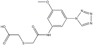 ({2-[3-methoxy-5-(1H-tetraazol-1-yl)anilino]-2-oxoethyl}sulfanyl)acetic acid Structure