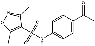 N-(4-acetylphenyl)-3,5-dimethyl-1,2-oxazole-4-sulfonamide Struktur