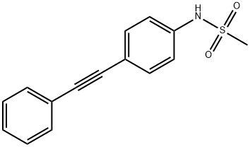 Methanesulfonamide, N-[4-(2-phenylethynyl)phenyl]- 结构式