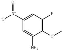 Benzenamine, 3-fluoro-2-methoxy-5-nitro- Structure
