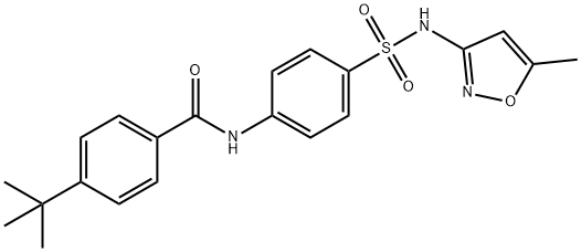 4-(tert-butyl)-N-(4-{[(5-methyl-3-isoxazolyl)amino]sulfonyl}phenyl)benzamide Struktur