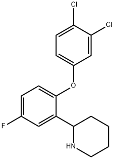 2-(2-(3,4-Dichlorophenoxy)-5-Fluorophenyl)Piperidine,444888-40-8,结构式