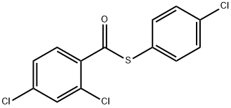 S-(4-chlorophenyl) 2,4-dichlorobenzenecarbothioate Struktur