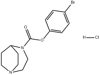 4-Bromophenyl 1,4-diazabicyclo[3.2.2]nonane-4-carboxylate monohydrochloride Structure