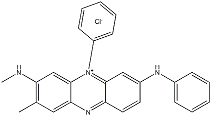 Phenazinium, 2-methyl-3-(methylamino)-5-phenyl-7-(phenylamino)-, chloride Structure