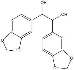 1,2-bis(2H-1,3-benzodioxol-5-yl)ethane-1,2-diol Struktur