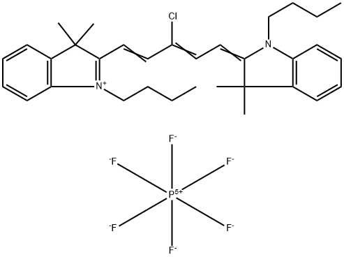 1-Butyl-2-[5-(1-butyl-3,3-dimethyl-1,3-dihydro-indol-2-ylidene)-3-chloro-penta-1,3-dienyl]-3,3-dimethyl-3H-indolium hexafluorophosphate Structure