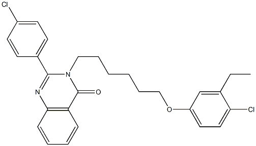 4641-33-2 3-[6-(4-chloro-3-ethylphenoxy)hexyl]-2-(4-chlorophenyl)quinazolin-4-one