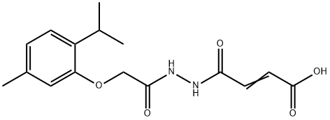 (E)-4-{2-[2-(2-isopropyl-5-methylphenoxy)acetyl]hydrazino}-4-oxo-2-butenoic acid Structure