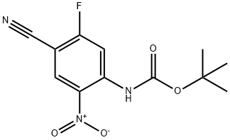4-(Boc-amino)-2-fluoro-5-nitrobenzonitrile, 473537-38-1, 结构式