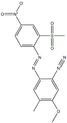 Benzenediazonium, 5-methoxy-4-methyl-2-[2-[2-(methylsulfonyl)-4-nitrophenyl]diazenyl]-,47500-64-1,结构式