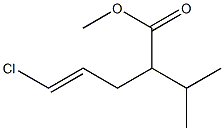 4-Pentenoic acid, 5-chloro-2-(1-methylethyl)-, methyl ester, (4E)- 化学構造式