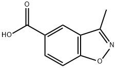 3-甲基-1,2-苯异F唑-5-羧酸, 478169-74-3, 结构式