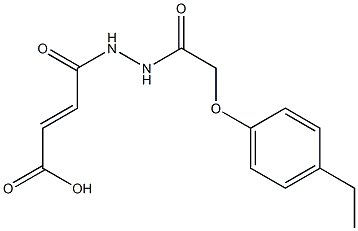 (E)-4-{2-[2-(4-ethylphenoxy)acetyl]hydrazino}-4-oxo-2-butenoic acid Struktur