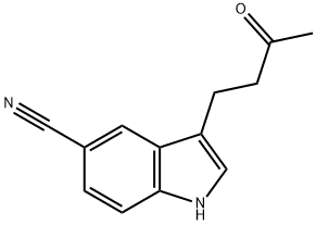 3-(3-oxobutyl)-1H-indole-5-carbonitrile 结构式