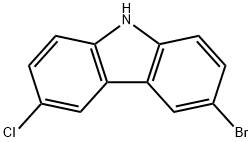 3-溴-6-氯-9H-咔唑 结构式