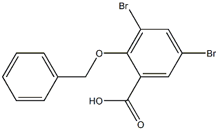2-(benzyloxy)-3,5-dibromobenzoic acid,518978-29-5,结构式