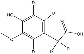 (4-Hydroxy-3-methoxyphenyl-d3)acetic-2,2-d2 Acid	, 53587-32-9, 结构式